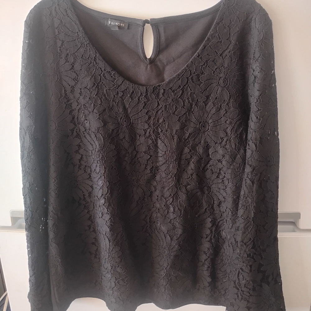 Talbots Black Lace Blouse